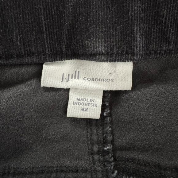 J. Jill Corduroy Pull‎ On Pants Womens 4X Black Cotton Spandex Stretch PT-2410 - Picture 6 of 8